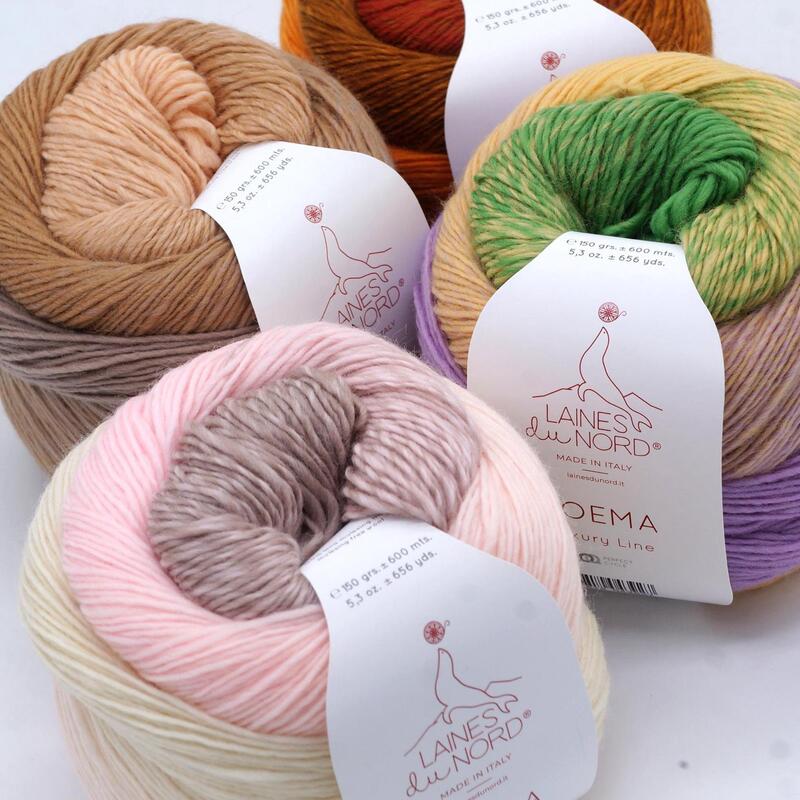 Miaozhen Imported Yarn Italian Sea Lion Poema Wool Big Cake Gradient Dyeing 150g 600m Price Per Ball