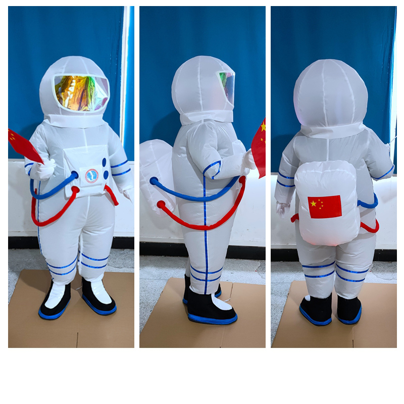 Inflatable astronaut spacesuit cartoon cos cos aerospace props children's space doll clothes