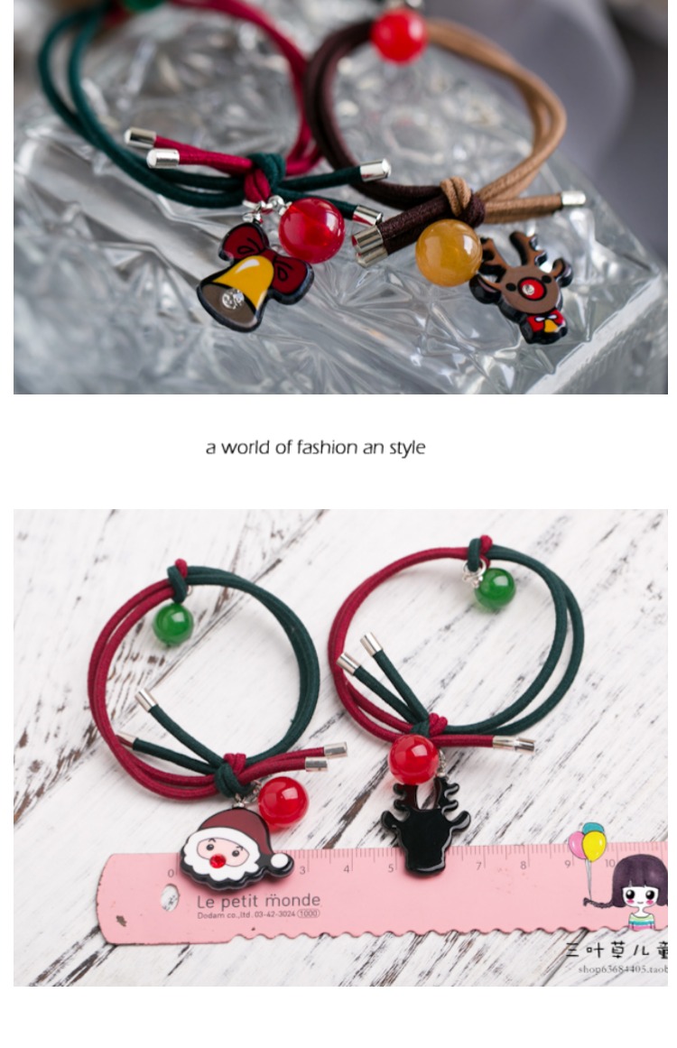 Giáng sinh ban nhạc tóc đầu dây Santa Claus phụ kiện tóc phụ kiện tóc trẻ em trang sức dây tóc cha mẹ trẻ em dây tóc cổ tay cao su kẹp tóc con bướm