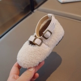 Флисовые зимние детские удерживающие тепло туфли для принцессы, 2022, в корейском стиле