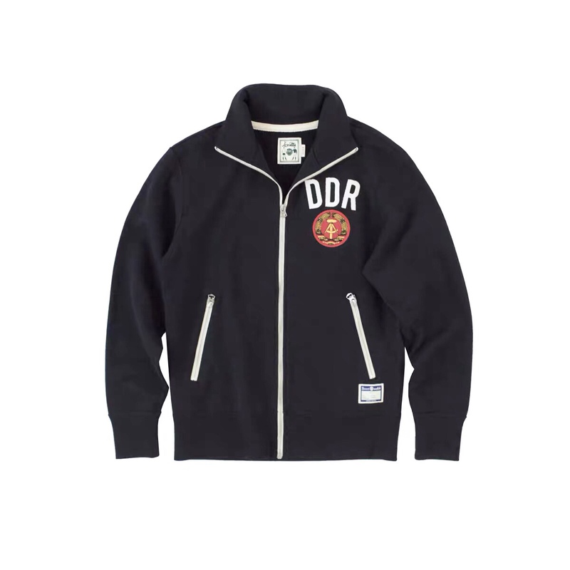 Ten Two Code Leredita 500g Heavy Cotton Strong Twist Vintage Sports Zipper Sweatshirt Men's Cardigan East Germany Ddr Ten Two Code Leredita 500g Heavy Cotton Strong Twist Vintage Sports Zipper Sweatshirt Men's Cardigan East Germany Ddr