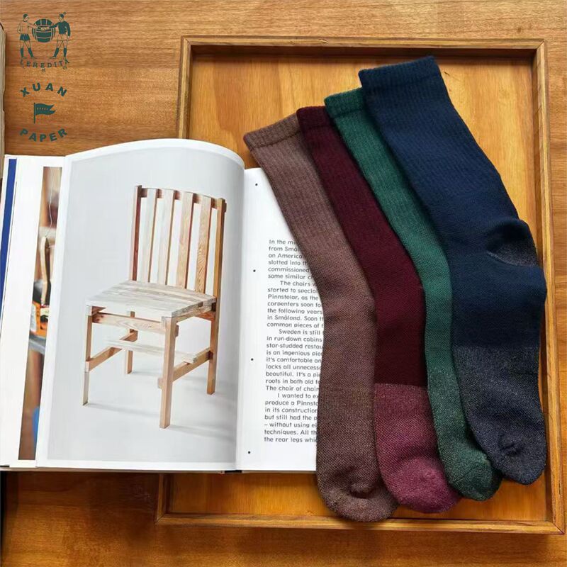 Ten-Two Size Leredita Xuanpaper Paper Yarn Moisture-Absorbing, Dry, Odor-Resistant, Breathable, Outdoor Simple High Socks Ten-Two Size Leredita Xuanpaper Paper Yarn Moisture-Absorbing, Dry, Odor-Resistant, Breathable, Outdoor Simple High Socks