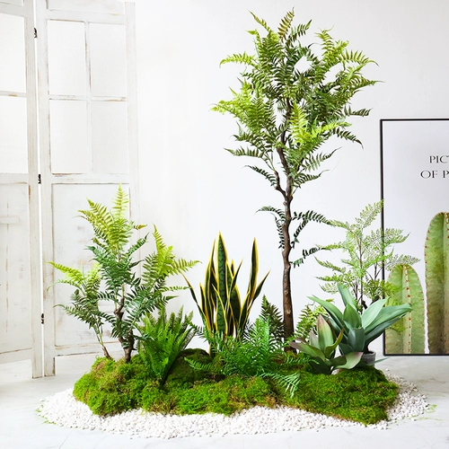 Северная крупная симуляционная завода Комбинированная рукава упаковка поддельное дерево зеленое растение