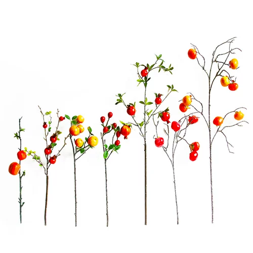 Имитация граната, зеленый лист, фруктовая ветка, большой красный зеленый лист, сделай сам, цветочная композиция, материал для напольной вазы