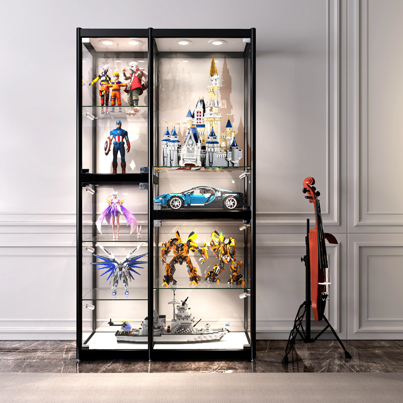 Model Display Case Glass Shelf Gift Home Seal Display Cabinet Sample Model Products LeHigh Exhibition Cabinet