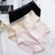 3 tải cơ bản cotton cô gái đồ lót pit sọc văn học rắn màu đơn giản tam giác eo túi hip nữ đồ lót