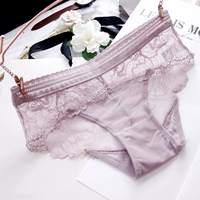 Phối cảnh gợi cảm lưới thấp eo đồ lót phụ nữ nhanh khô ren mỏng áo khoác cotton ngọt ngào trong suốt tam giác nữ đồ lót quan ao lot