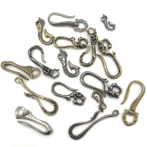 Dongguan Broken Copper Eagle Head Key Button Hook U Shaped Hook Brass White Copper DIY Accessories Chaab Retro Hook Button Pure Copper Small