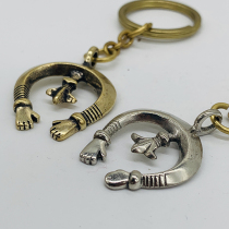 Dongguan Breaking Copper Pure Copper Indian Uterus Totem Car Key Button Pendant DIY Creative Retro Cattle Accessories