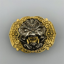 Dongguan break copper pure copper white copper red copper swallowed with buckle punk Skull skull belt buckle smooth buckle plate buckle retro