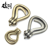 Dongguan Breaking Copper Hook Belt Buckle Yellow Pure Copper Pirate Sailor Belt Buckle Men with buckle hook Buckle Head White Brass head