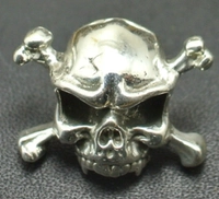 Гвозди для ног из серебра 925 пробы с черепом 15*20 мм4г