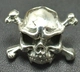 Гвозди для ног из серебра 925 пробы с черепом 15*20 мм4г