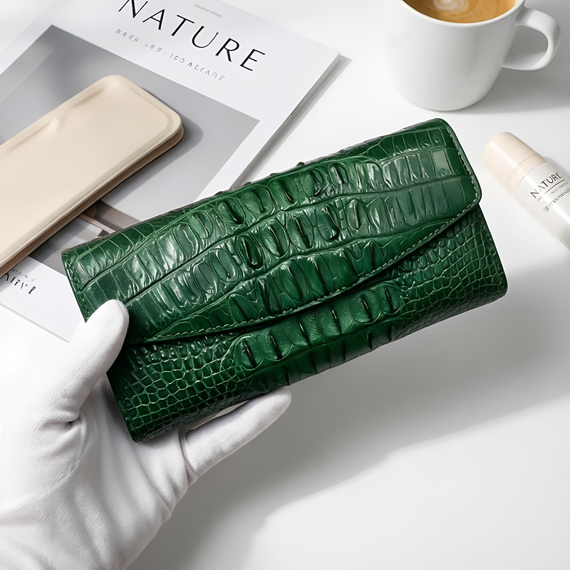 Imported Crocodile Leather Clutch Genuine Leather Large Capacity Multi-Card Slot Wallet New Fashion Clutch Long Style 70% off Wallet Imported Crocodile Leather Clutch Genuine Leather Large Capacity Multi-Card Slot Wallet New Fashion Clutch Long Style 70% off Wallet