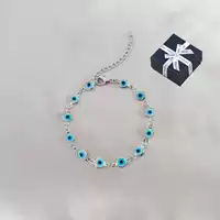 Синий серебряный браслет, подарочная коробка, 1 шт