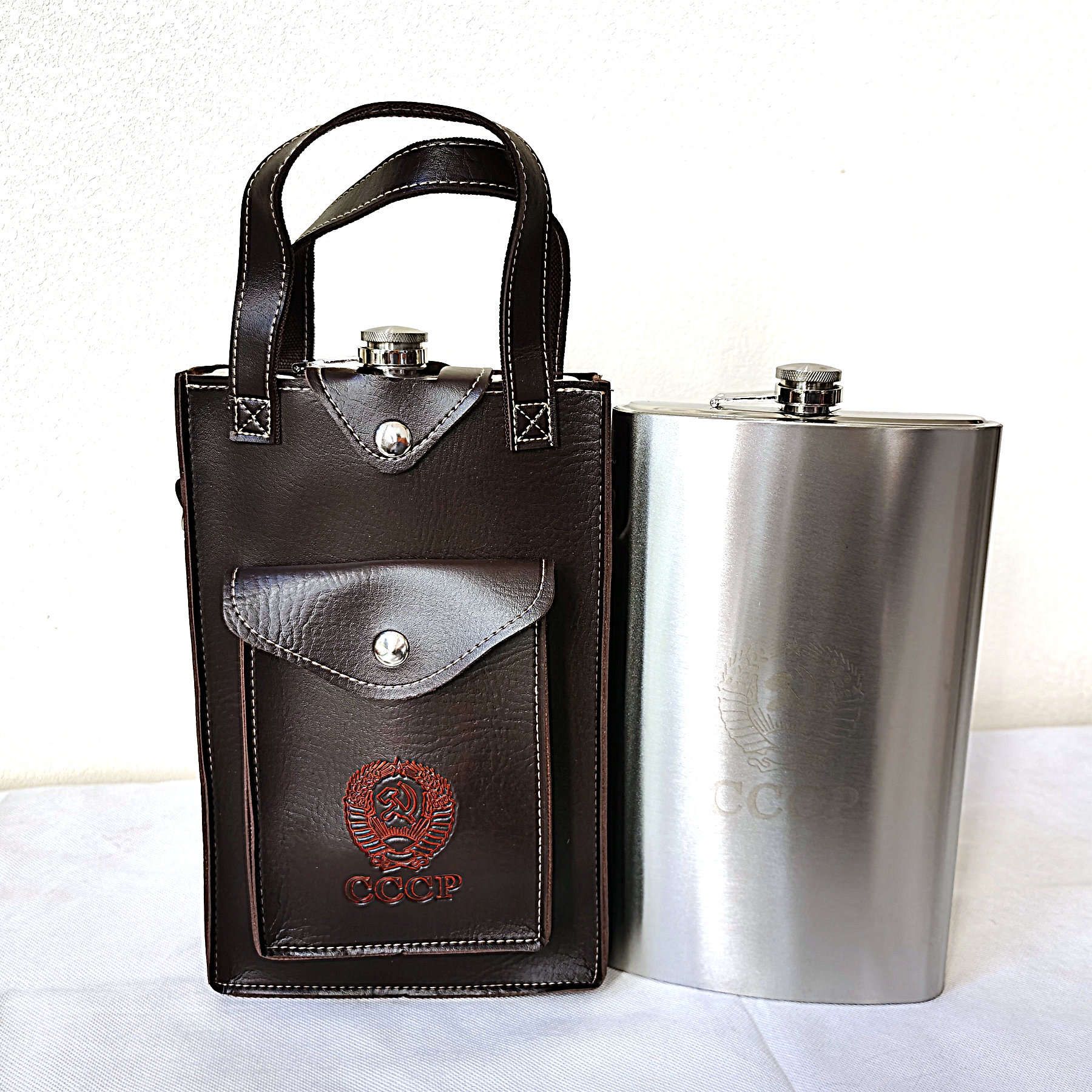 Stainless Steel Wine Jug Special thickened 64 oz Carry-on Wine Pot CCCP Russian Army Outdoor with 3 5 kg