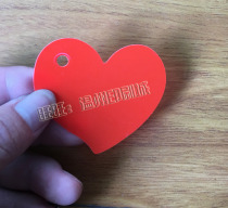 Heart-shaped plastic sheet Heart-shaped PVC pendant Heart-shaped jewelry color heart-shaped plastic sheet (6CM*5 5CM)