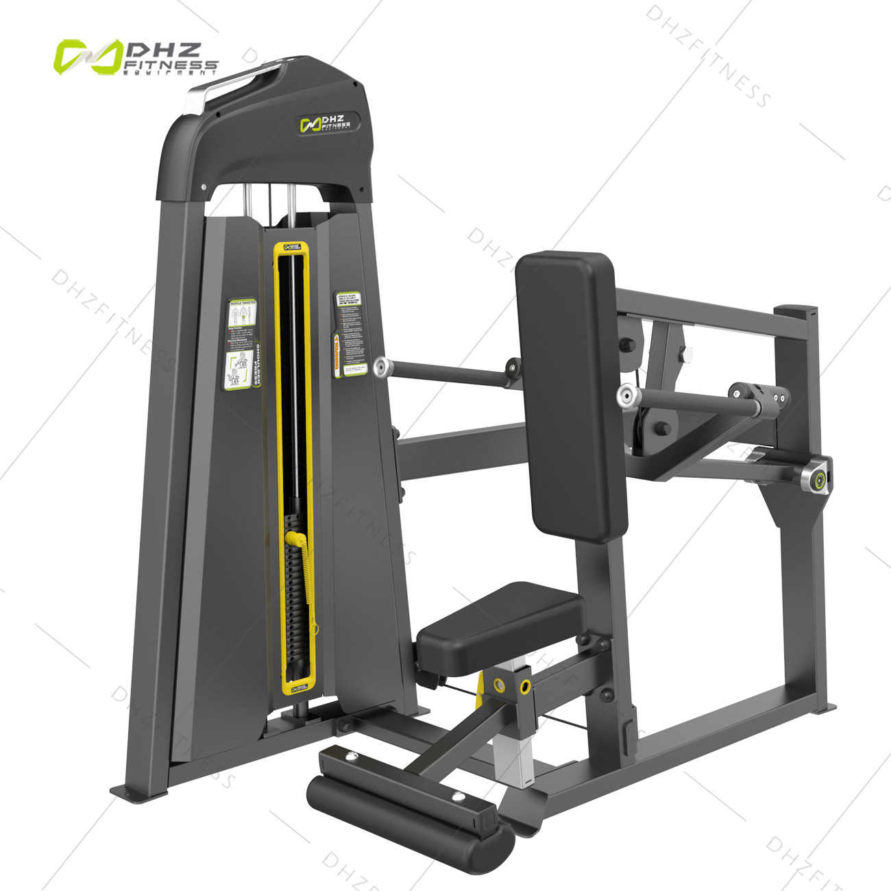 DHZ Bearded E3026 Three Heads Press Trainer Gym Fitness Room Commercial Professional Athletic Equipment Indoor Force