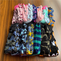 Small children soft coral velvet feet warm home pants 3-16 years old