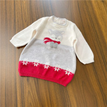 Baby cartoon knitted long sweater base shirt 0-9 months clearance treatment