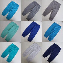 812 boys solid color cotton soft bottomed trousers Home trousers autumn pants 0-12 years old