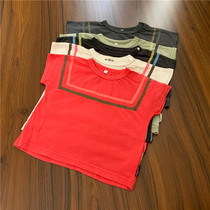 Mid-boy all-cotton soft washed with short sleeves T-shirt for undershirt summer and 80-140 yards