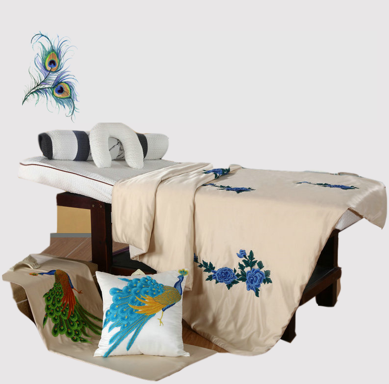 Lingling spa đẹp bedspread denim bedspread Body Massage modal giường dày trải giường tùy chỉnh - Trang bị tấm ga giường spa giá rẻ