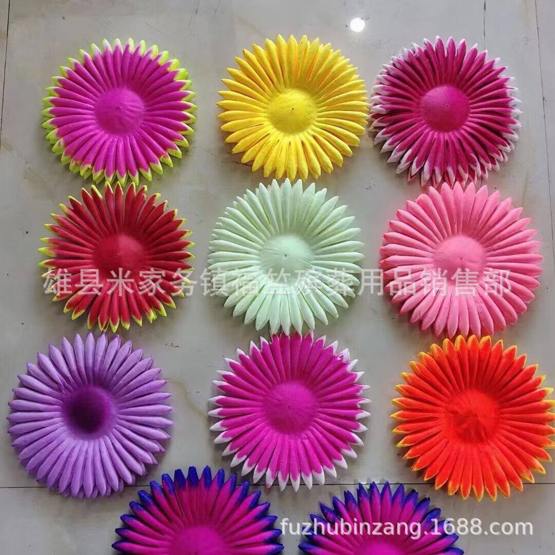 Wholesale funeral supplies 23CM crystal chrysanthemum non-woven flower piece Qingming chrysanthemum silk flower wedding festival decoration