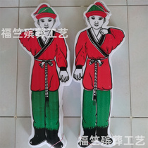 Wholesale funeral supplies 100 pairs of carpenter color foam coupe paper decoration of white sacrifice