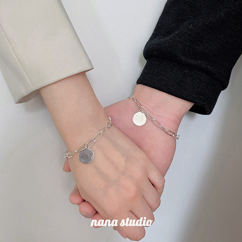 Like a shadow, a pair of projection 520 love 925 sterling silver Valentine's Day gift for boyfriend