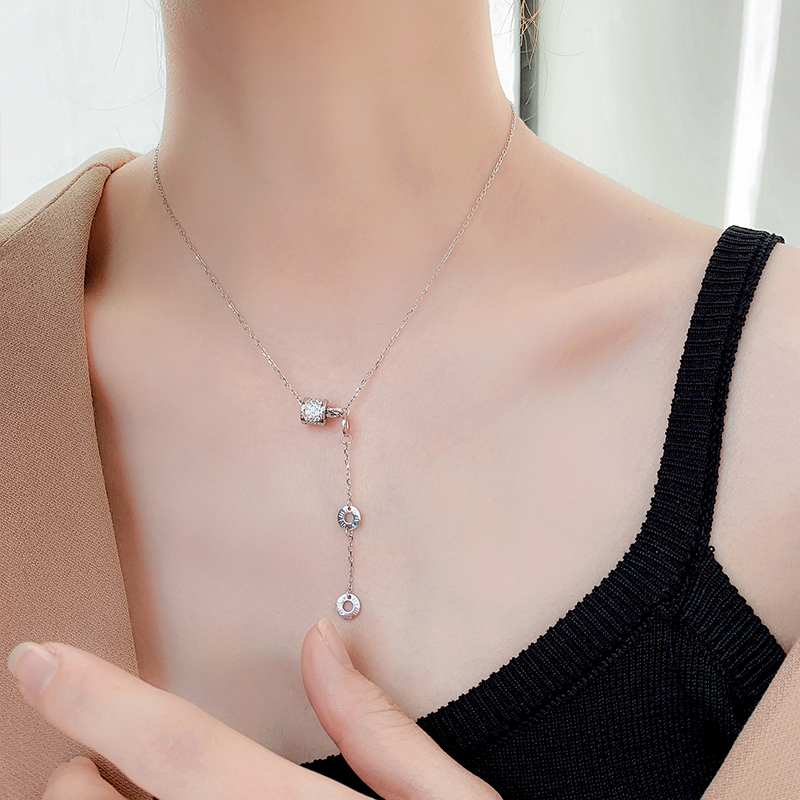 Light luxury small small waist necklace female 925 sterling silver chain fairy ins cold wind does not fade simple temperament