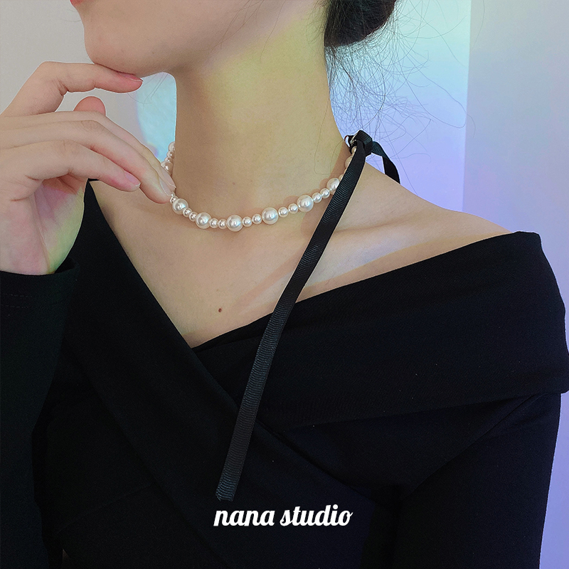 2021 New Natural Pearl Baroque Neckladies Summer Summer Summer Female Summer Sense Red Hundred and Ancient Neck Chain Female Fashion