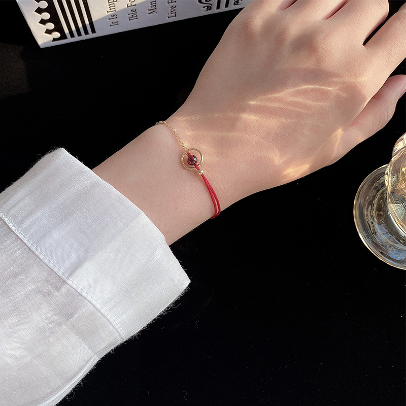 Little red rope garnet handgemel girl girl Ben Life gift shipment lucky rope students cute transshipment details