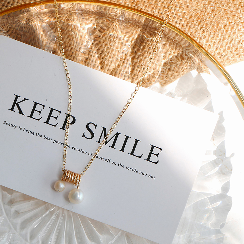 Natural Pearl Necklace Women Without Fade 100 Lap Superior Sense Lock Bone Chain Women Light Lavish Minimalist Design Sensation Necklaces