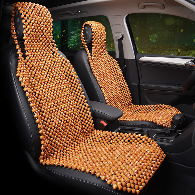 Car seat cover wooden beads four seasons universal custom 21 new seat cover special cushion net red full surround H5 red flag