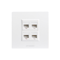 Type 86 concealed 4-port 10G network panel CAT6A computer broadband four-digit Category 6e unshielded network cable socket