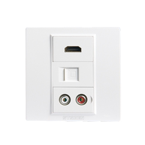 Type 86 concealed 4K video high-definition HDMI AV Lotus audio 10G network super Category 6 shielded network cable socket