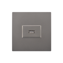 Type 86 wall concealed USB panel gray printer computer data cable docking extension USB socket
