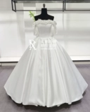 Новая фотостудия элитной тематической одежды для свадебной фотографии на одно плечо с цветочным узором для фотосессии атласная юбка-пачка