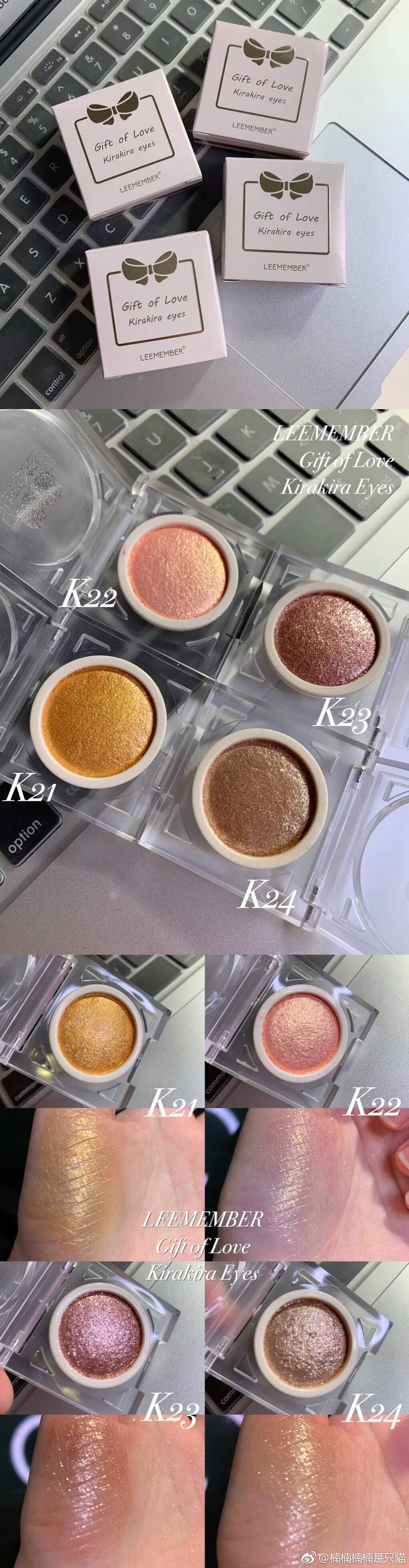 曼 眼影 Ngọc trai nghiền khoai tây phân cực bóng mắt đơn sắc LEEMEMBER KiraKira Ngày lễ K23 - Bóng mắt phấn mắt mac