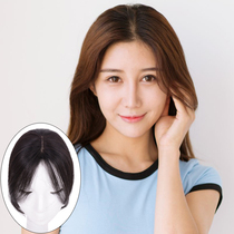 Make up the head of the real hair hair piece cover the white hair Make up the top of the hair volume wig piece thin section medium bangs wig female