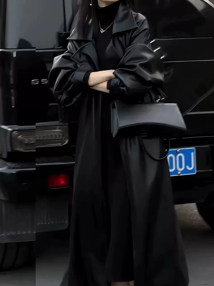 Модное осеннее trench coat, стиль высокого качества, свободная посадка, корейский стиль, средняя длина