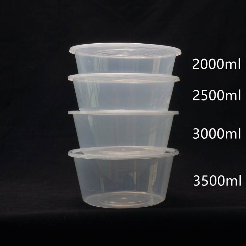 3000ml hộp đóng gói dùng một lần hộp ăn trưa dùng một lần bát tôm hùm lẩu cá ngâm hộp siêu lớn - Hộp cơm điện sưởi ấm 	hộp cơm điện inox 2 tầng