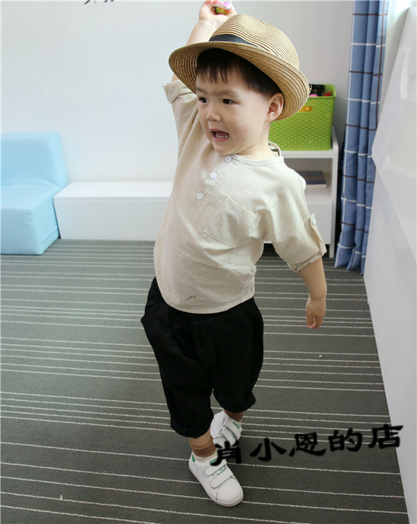 Chemise enfant à manche longue en lin - Ref 2083564 Image 42