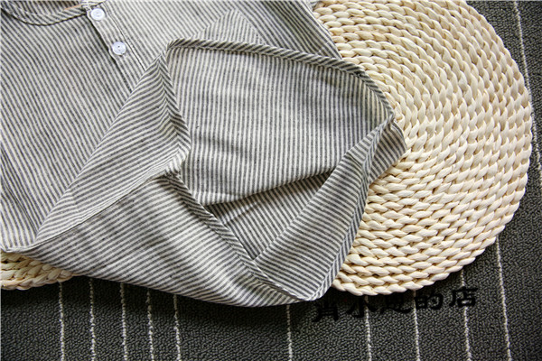 Chemise enfant à manche longue en lin - Ref 2083564 Image 49