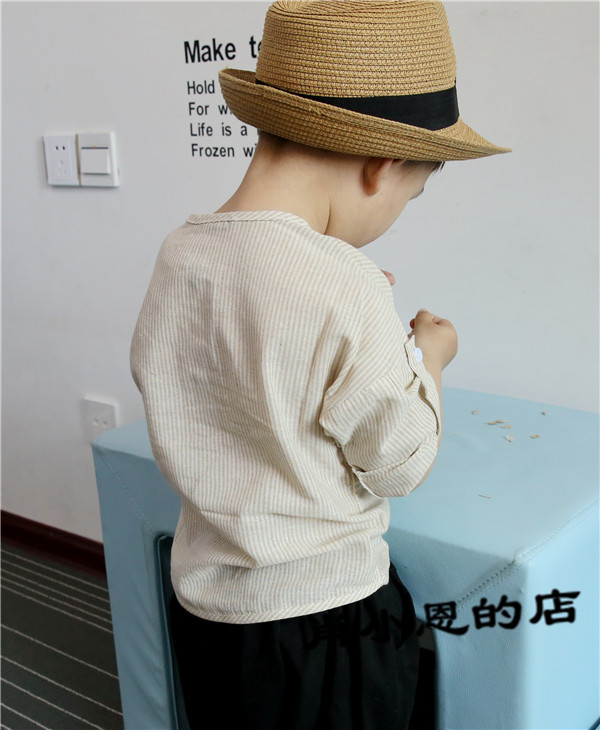 Chemise enfant à manche longue en lin - Ref 2083564 Image 38