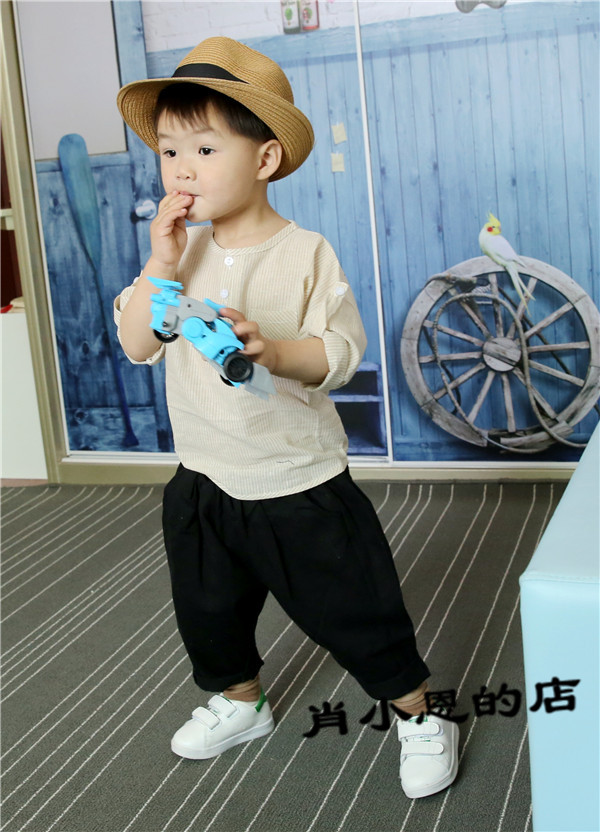 Chemise enfant à manche longue en lin - Ref 2083564 Image 37
