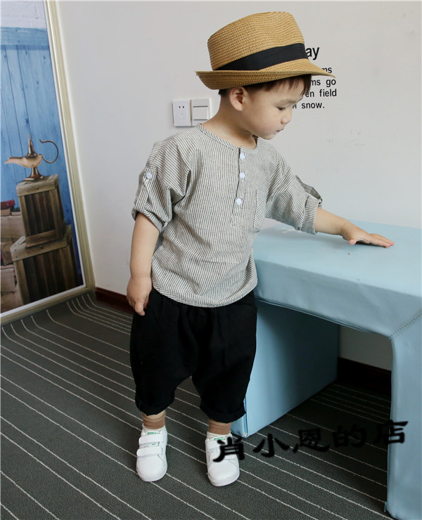 Chemise enfant à manche longue en lin - Ref 2083564 Image 35