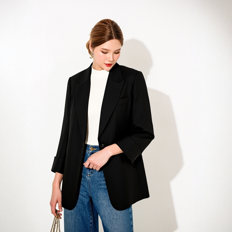 Plus-Size Women's Clothing for April 9Th, 2026, Spring Style, Elegant, Slimming, Long-Sleeved Blazer, Multi-Color Recommended
