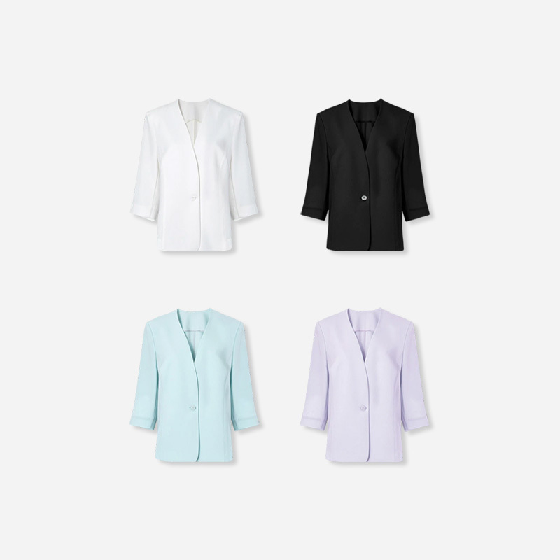 Plus Size Women's Clothing for Fat Women 2026 Summer Japanese High-Twist Stretch Triacetate Tailored Eight-Quarter Sleeve Suit Highly Recommended!